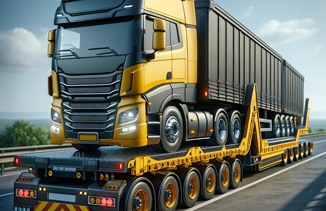 Transport niskopodwoziowy pojazdów ciężarowych i TIR